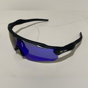 Oakley Matte Black Sunglasses with Blue Lenses